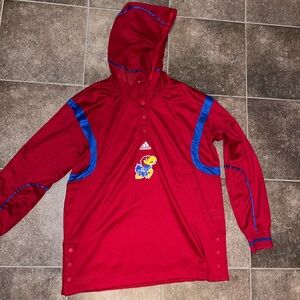 Adidas kansas university jayhawks KU basketball long sleeve shooter shirt M DSWT